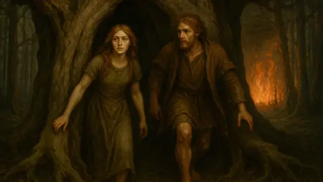 Darstellung von Lif und Lifthrasir